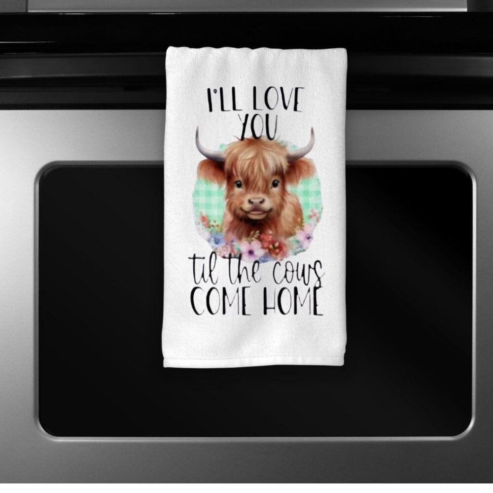 Cow Western Microfiber Kitchen Towel